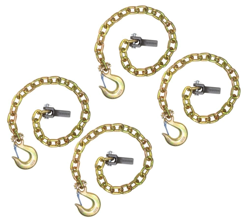 4 Pack 36 inch Grade 70 Trailer Safety Chain with Clevis Snap Hook K434