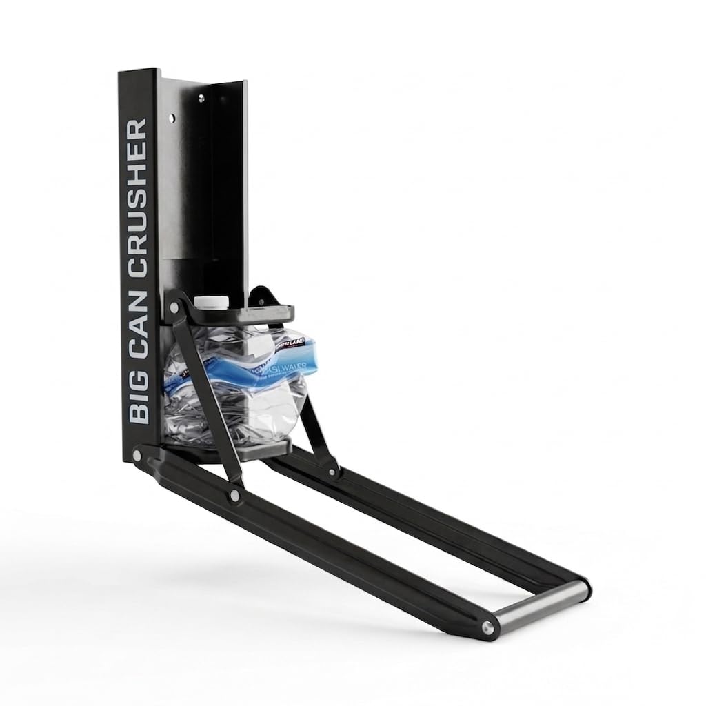 Heavy Duty Metal Can Crusher Bottle Crusher, Wall Mounted, Black T8616