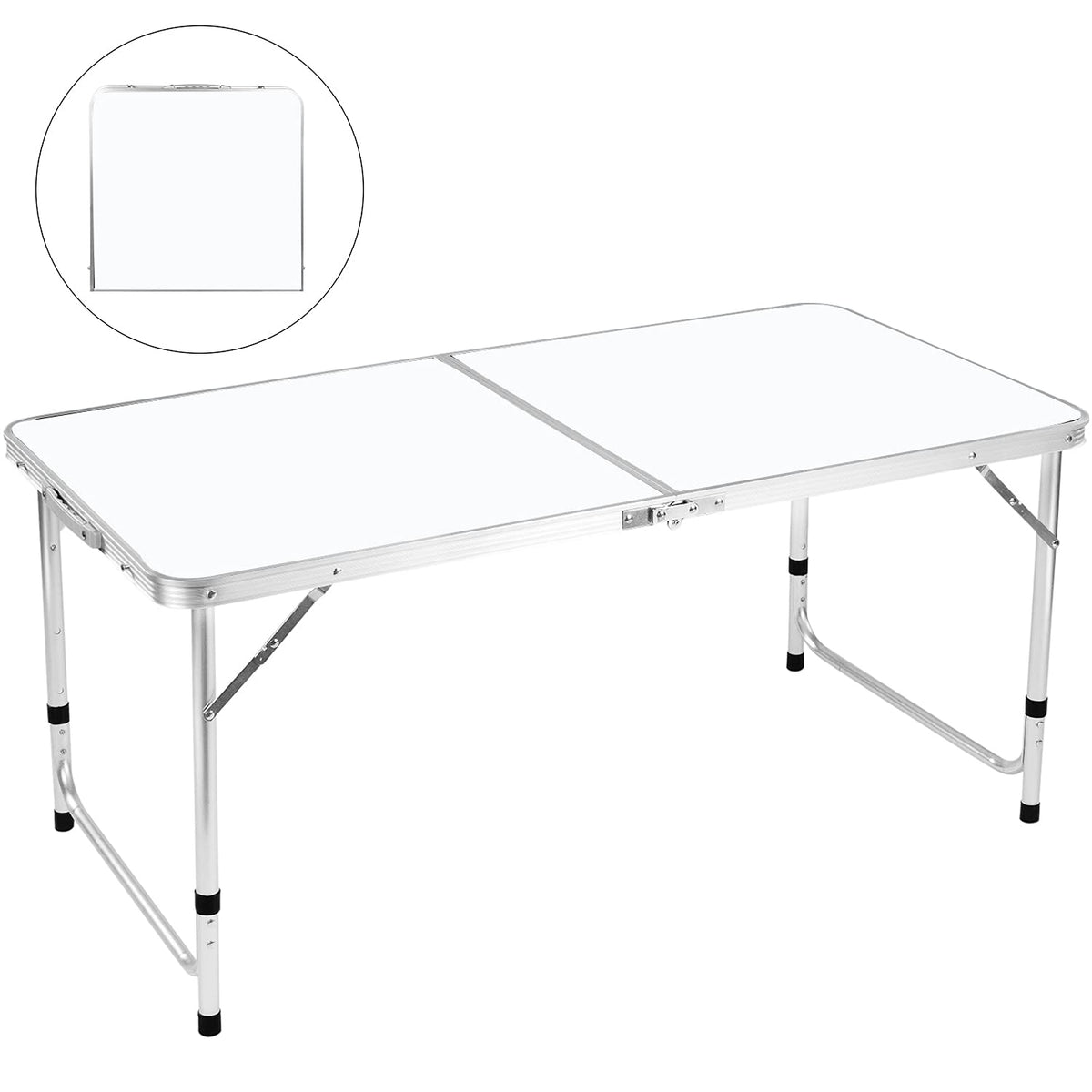 4 FT Aluminum Height Adjustable Folding Camping Table F904983
