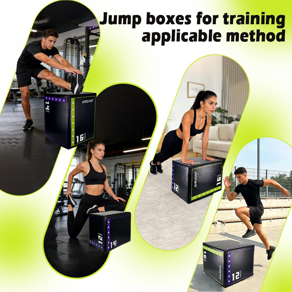 3-in-1 Non Slip Foam Plyometric Jump Box Y877
