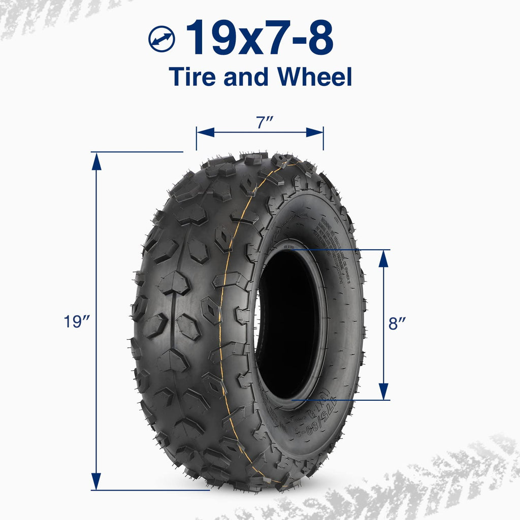 19x7-8 ATV UTV Off-Road Tires Set of 2 W309