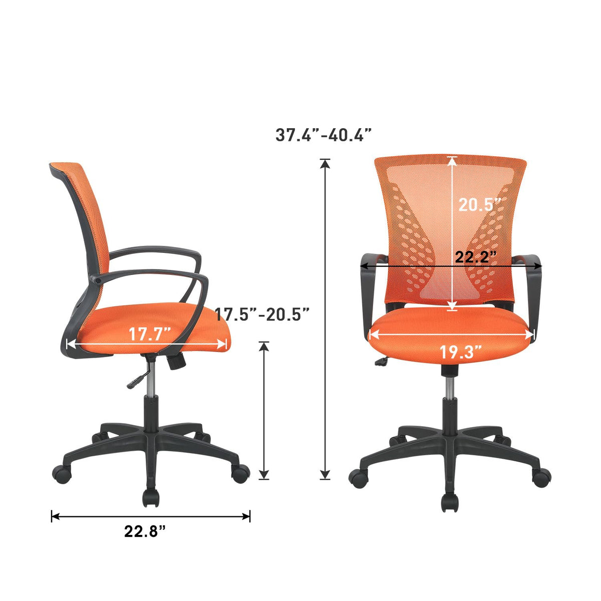 Mid Back Office Chair with Lumbar Support S1328