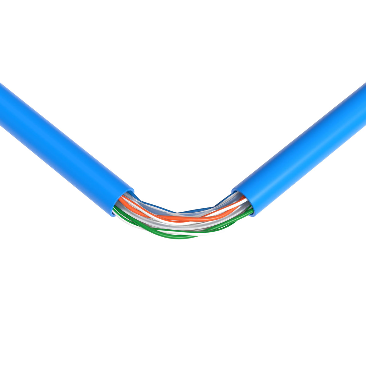1000ft Cat6 Plenum Rated CMP 23AWG Solid CCA UTP 550MHz Bulk Network Cable Blue D649578