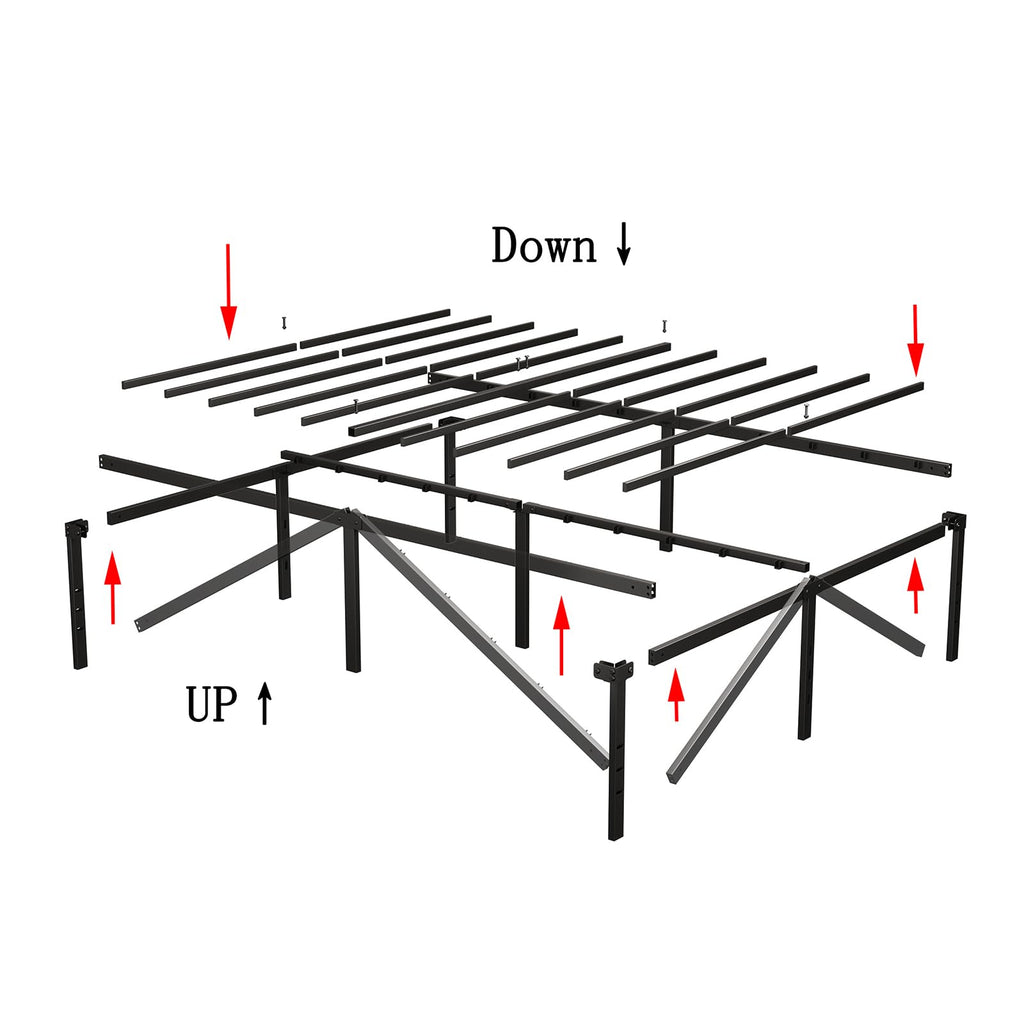 Queen 14-Inch Heavy-Duty Platform Bed Frame P5592