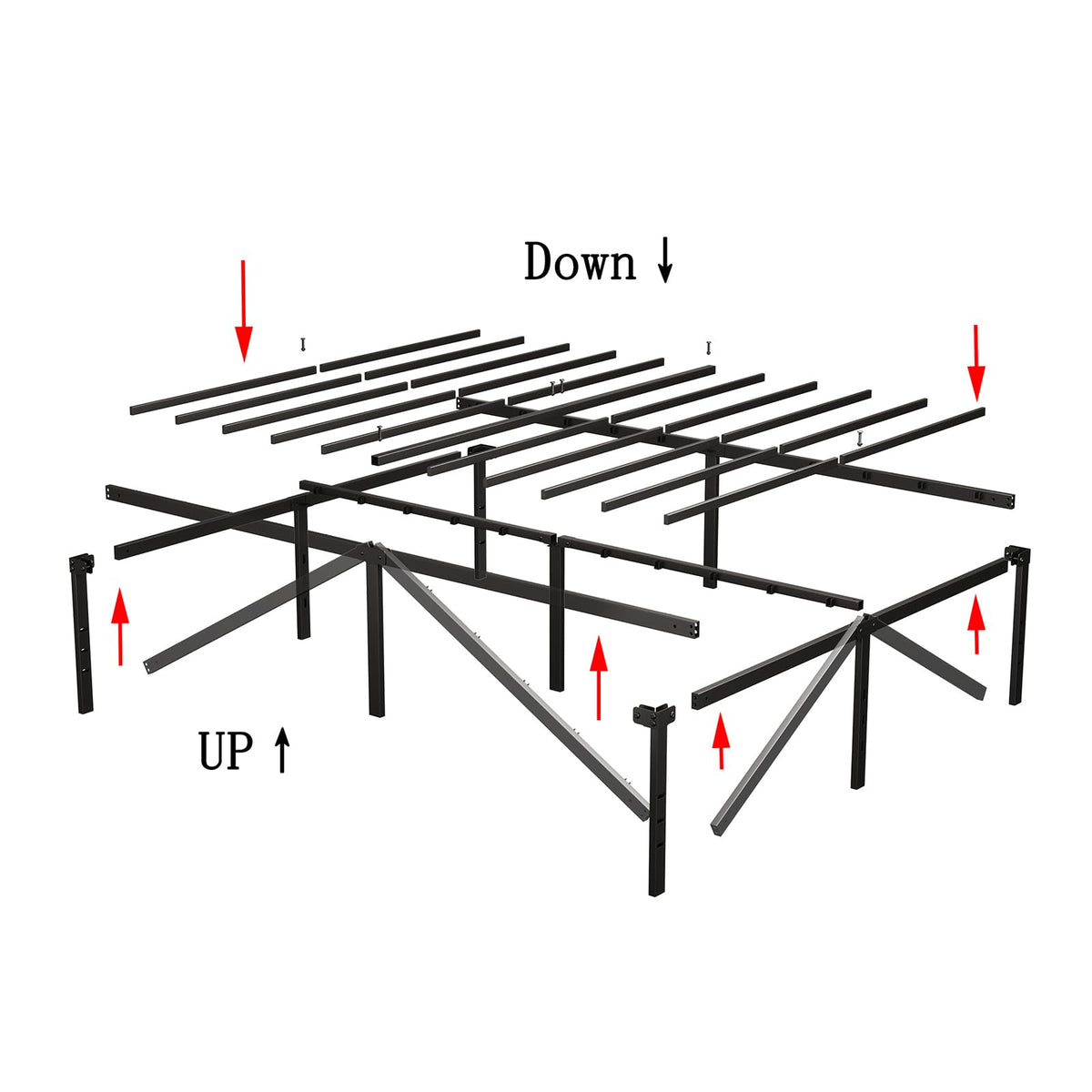 Queen 14-Inch Heavy-Duty Platform Bed Frame P5592