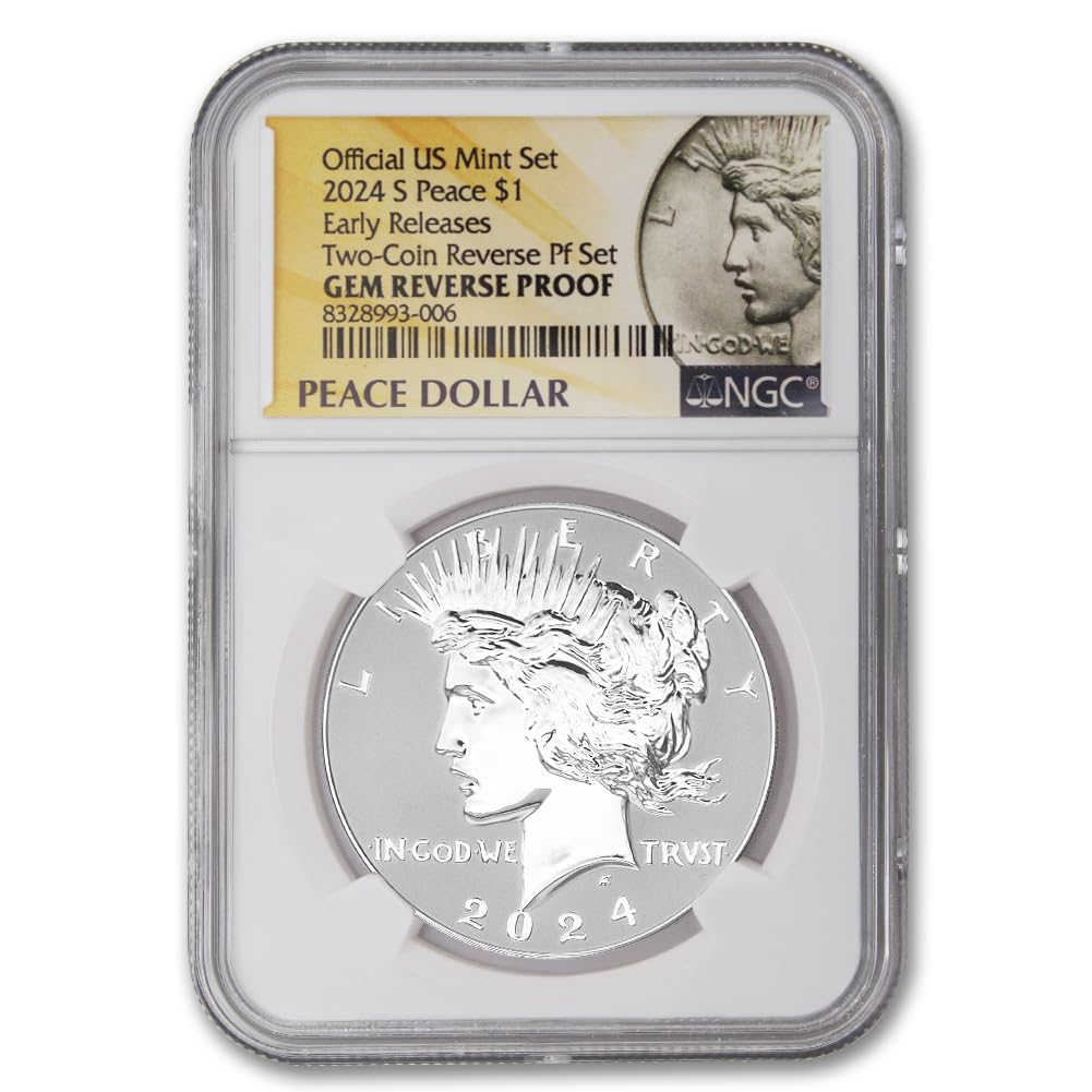 Set of 2 American Silver Morgan and Peace Dollar L7229