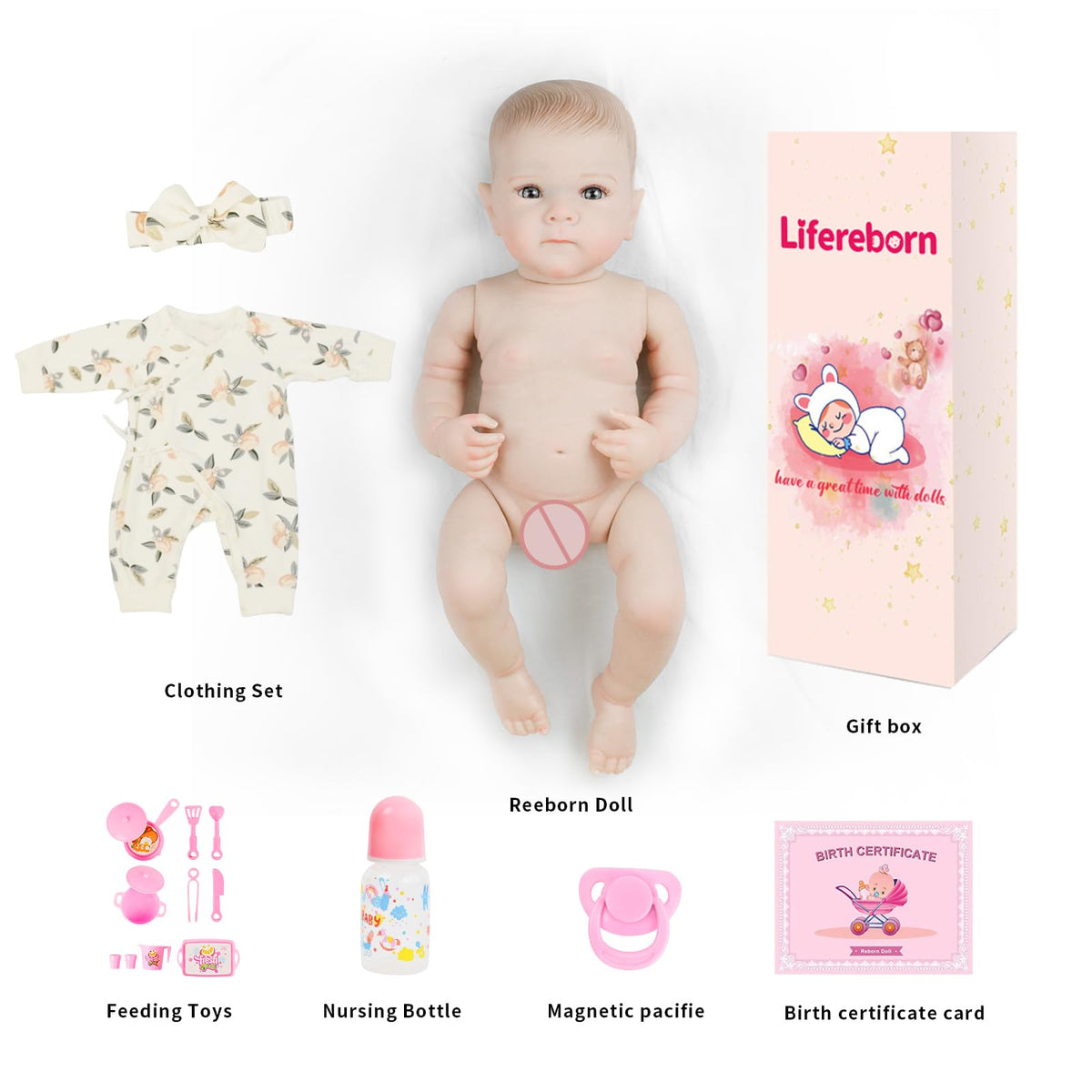 20 Inch Soft Vinyl Poseable Reborn Baby Dolls N3958