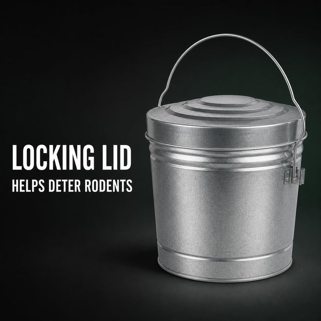 6 Gallon Galvanized Storage Can with Locking Lid I664719