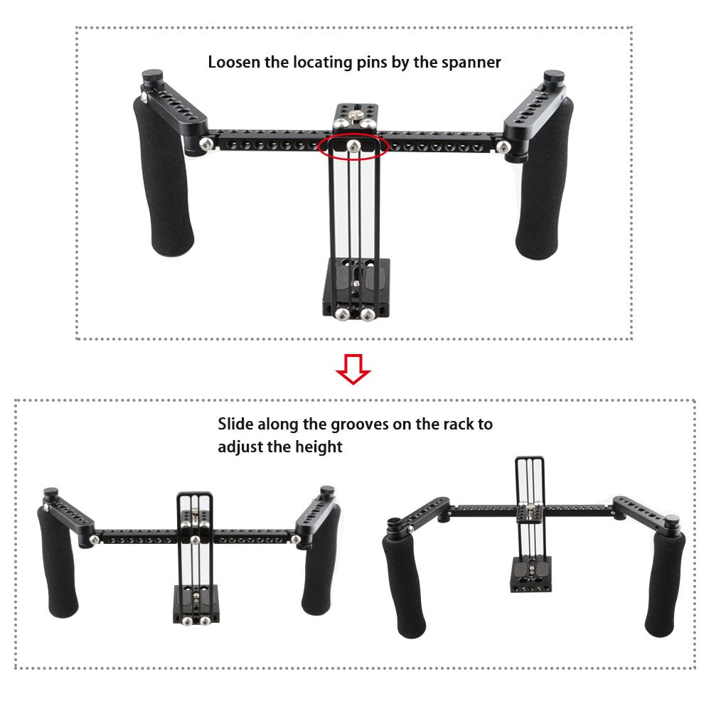 Monitor Cage with Adjustable Handles for 5 and 7 inch LCD Monitor Y38315