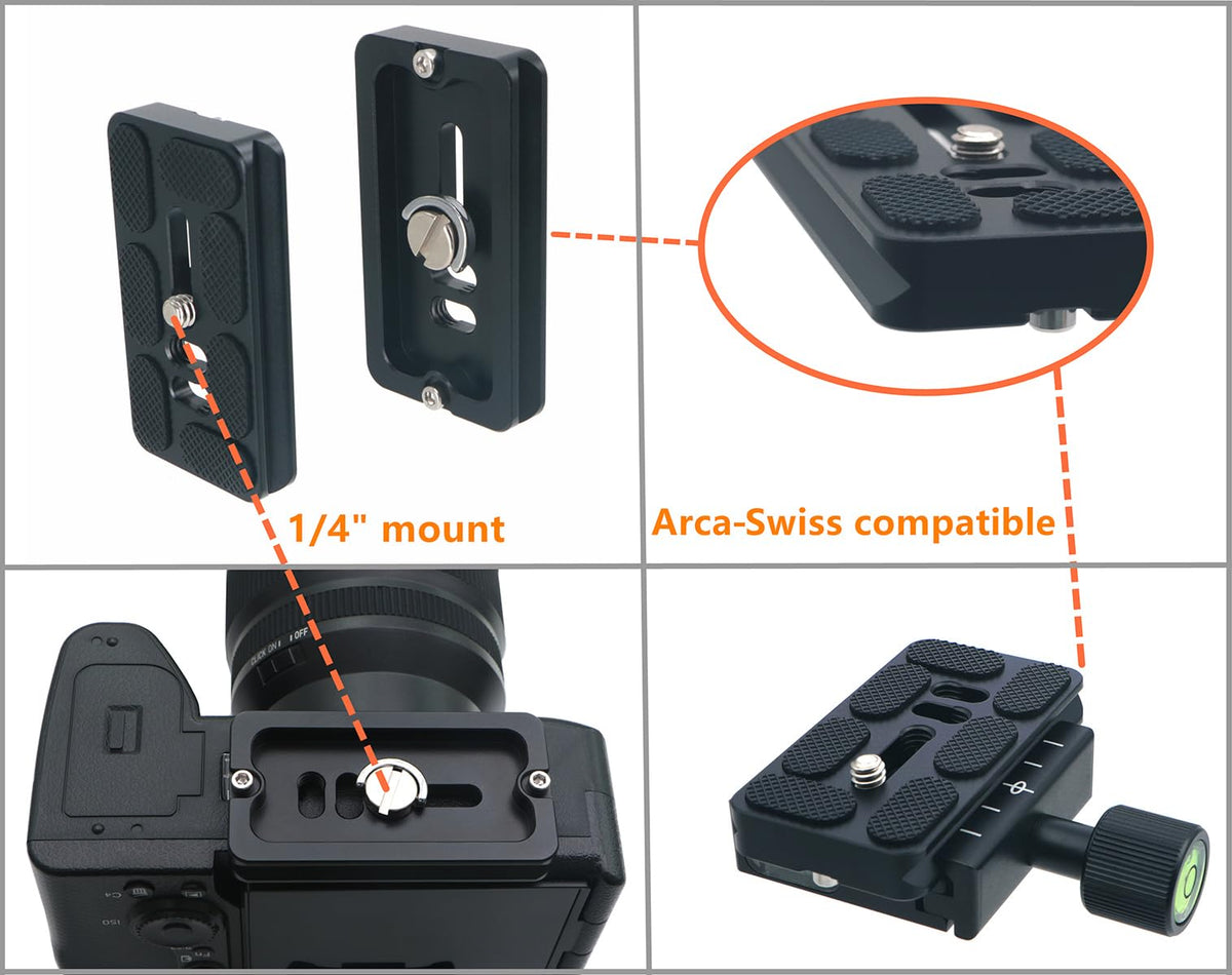 70mm Aluminum Quick Release Plate with 1/4" Screw Y36402