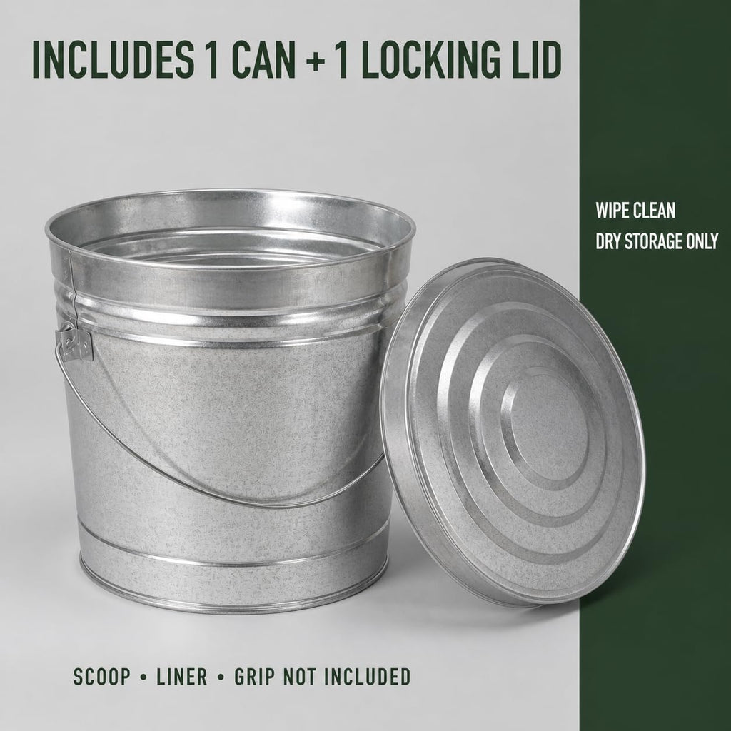 6 Gallon Galvanized Storage Can with Locking Lid I664719
