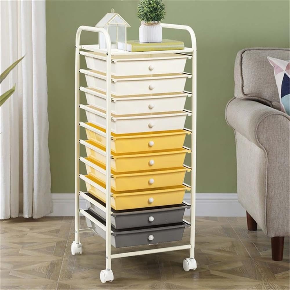 Rolling Storage Cart with 10 Drawers T21989