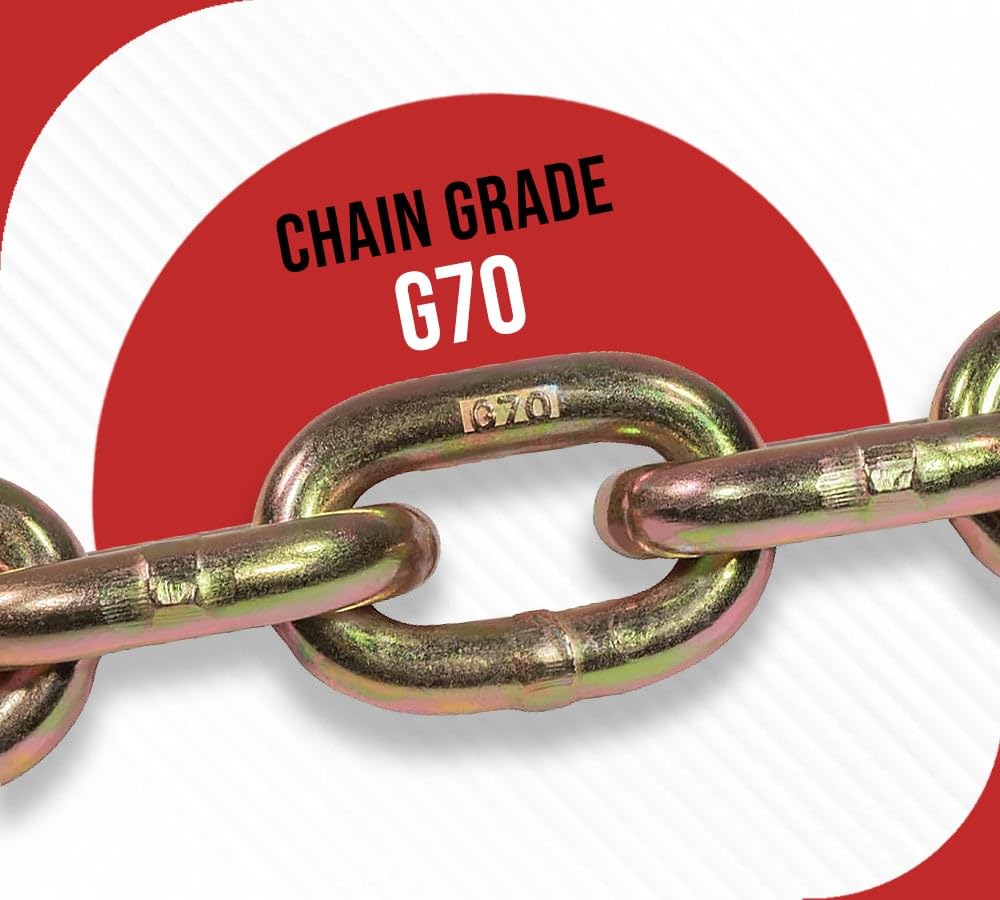 4 Pack 36 inch Grade 70 Trailer Safety Chain with Clevis Snap Hook K434