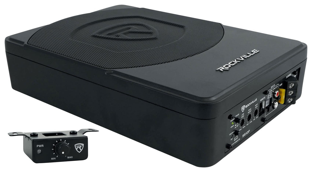 10" Slim Under-Seat Powered Car Subwoofer Q39596