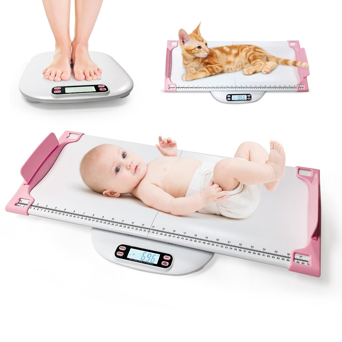 Portable Digital Pet Scale with Height Markings V931
