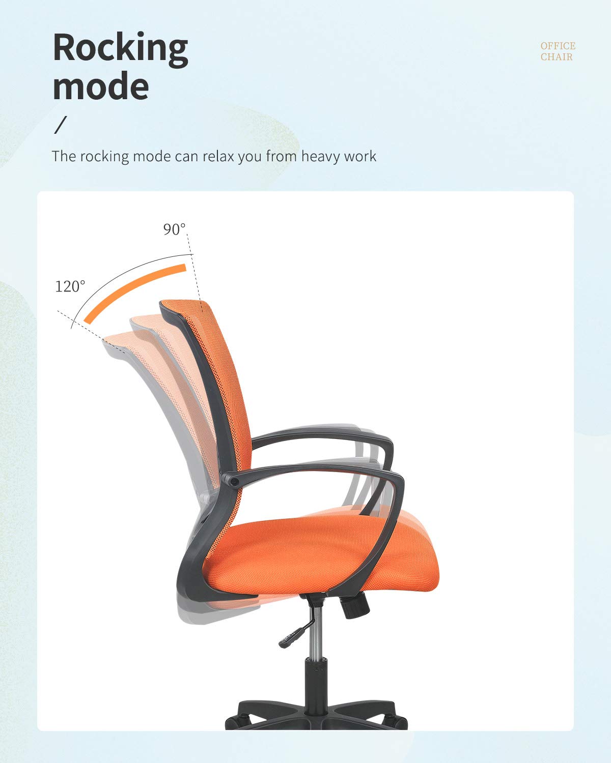 Mid Back Office Chair with Lumbar Support S1328