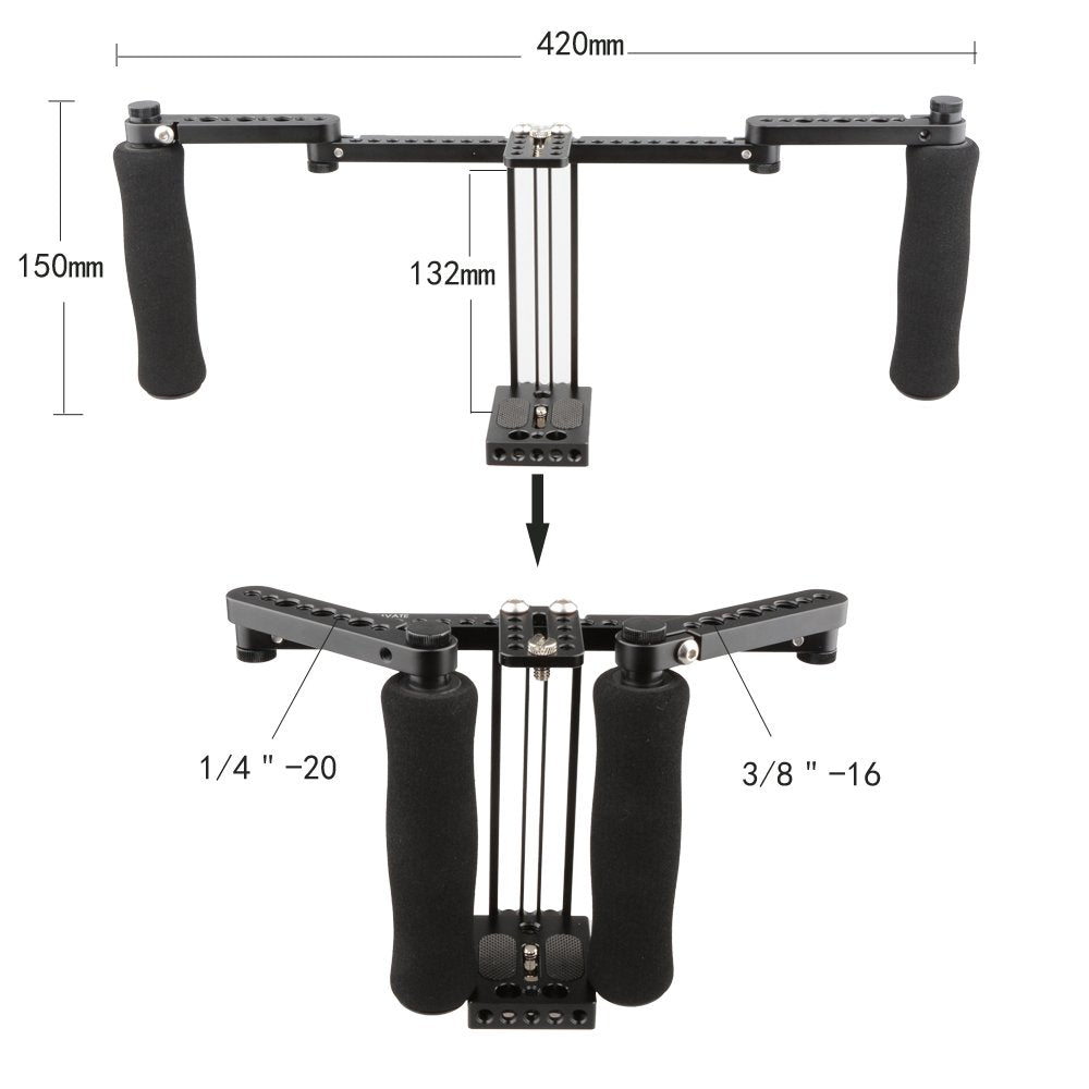 Monitor Cage with Adjustable Handles for 5 and 7 inch LCD Monitor Y38315