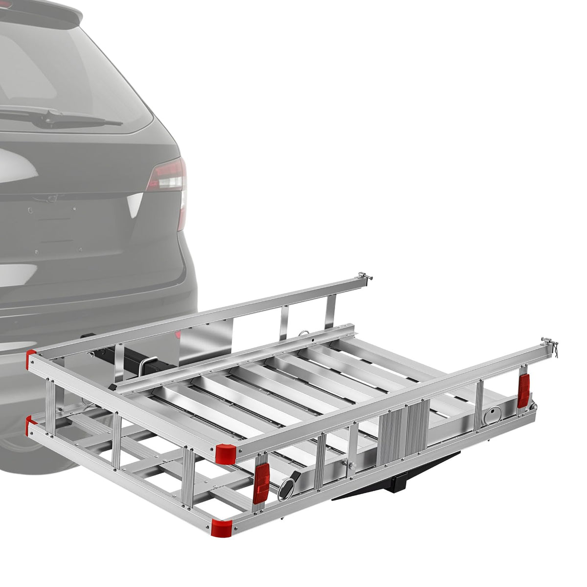 500LBS Aluminum Hitch Wheelchair Carrier with Folding Ramp G32274