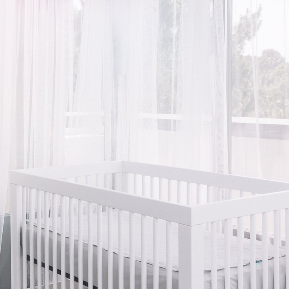 White Cotton Crib Sheet Set T377