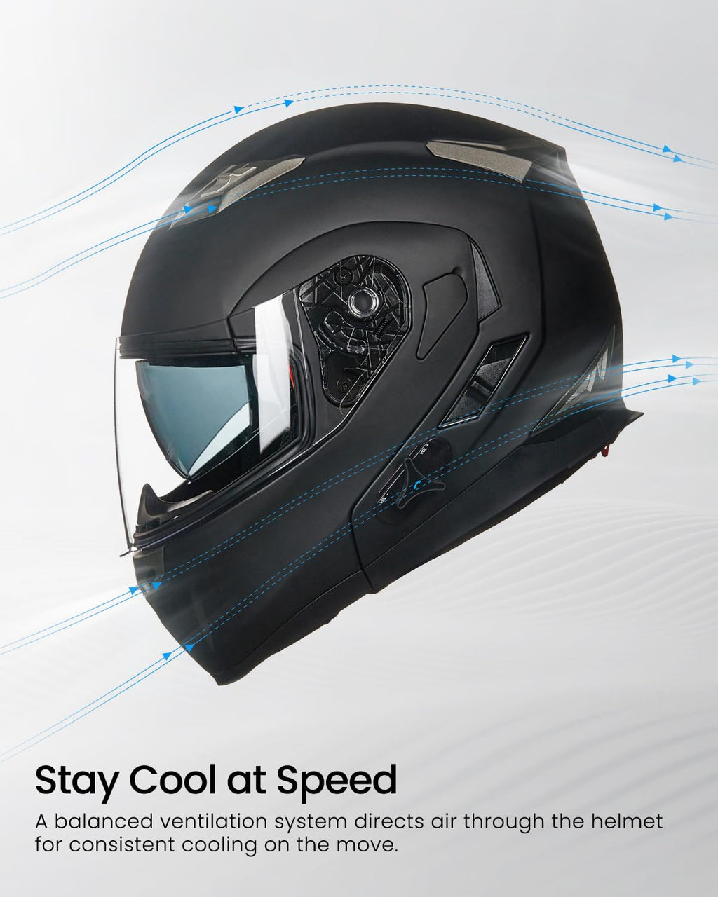 Bluetooth Integrated Modular Motorcycle Helmet L6460