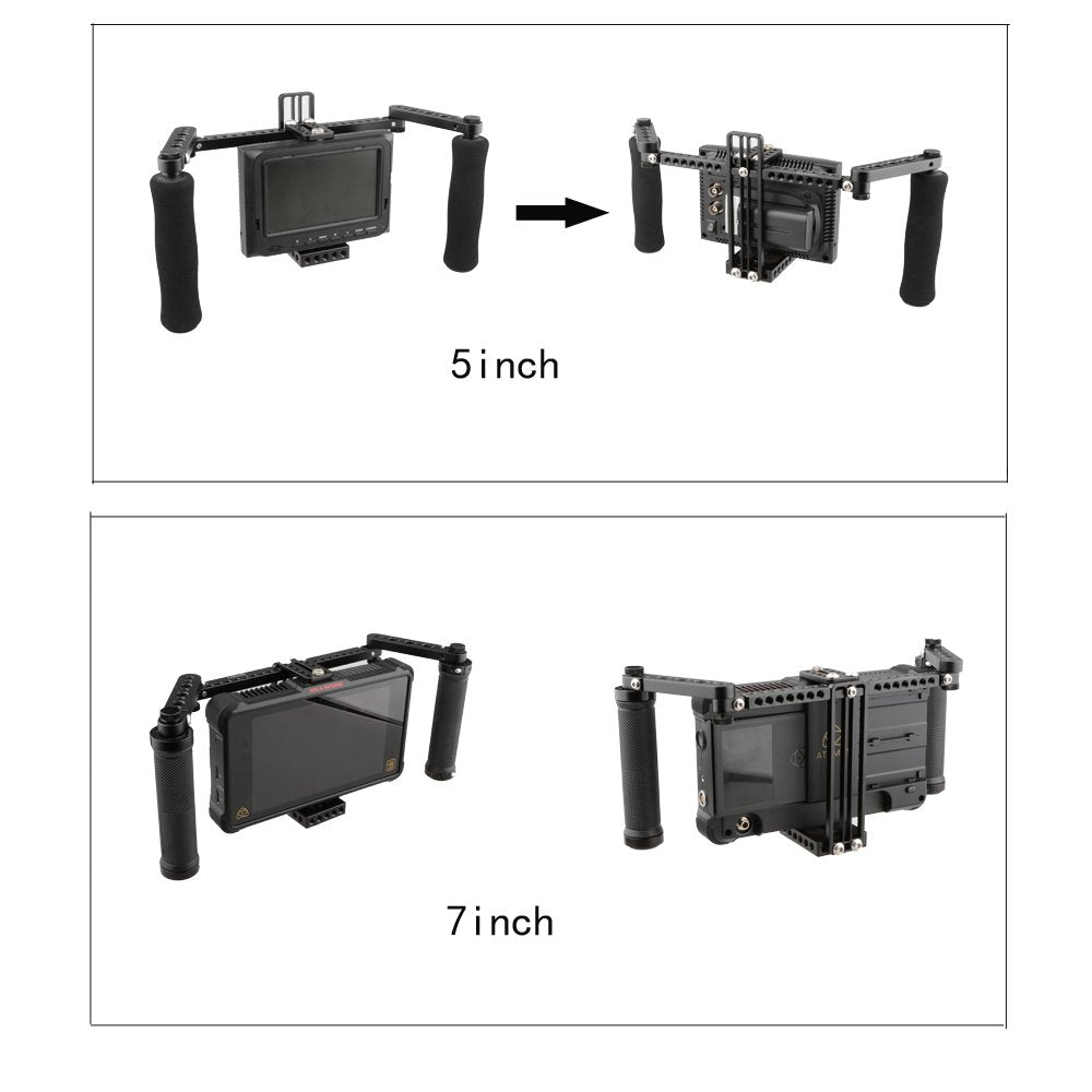 Monitor Cage with Adjustable Handles for 5 and 7 inch LCD Monitor Y38315