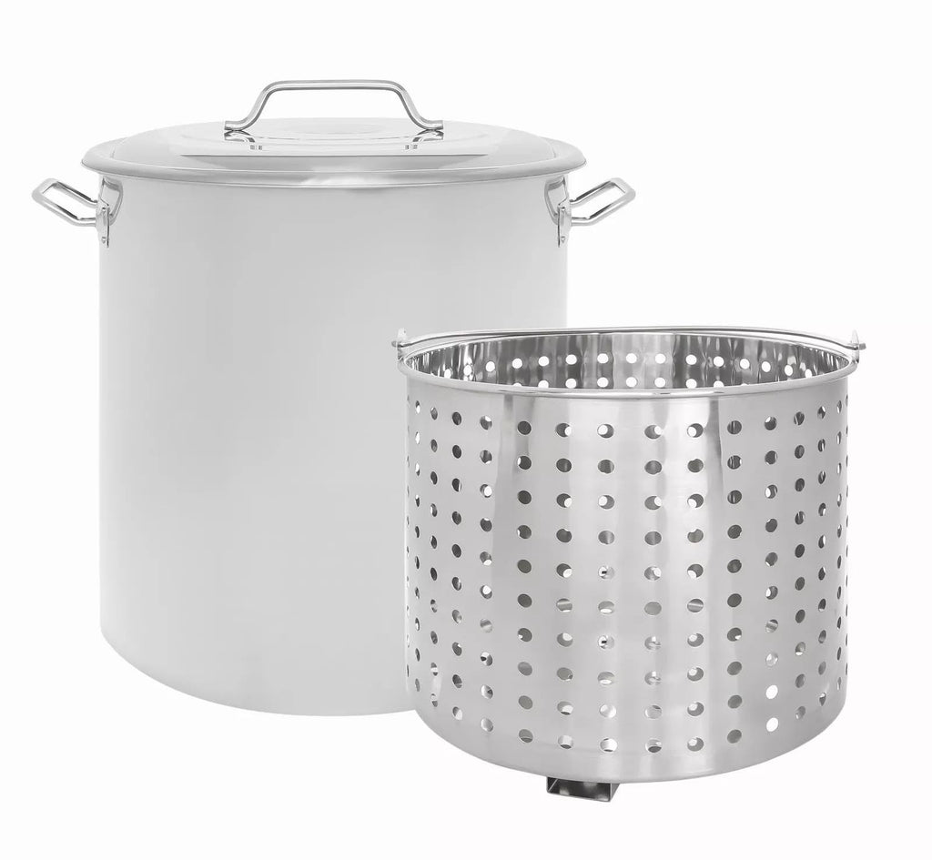 40 QT Stainless Steel Stock Pot with Basket Z1398