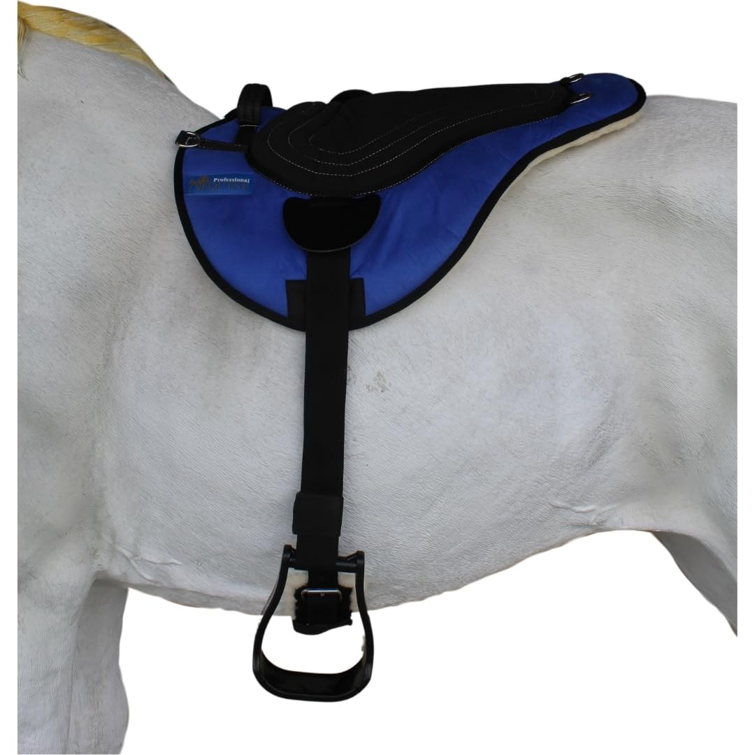 Fleece Padded Bareback Pad with Cinch Royal Blue A7316