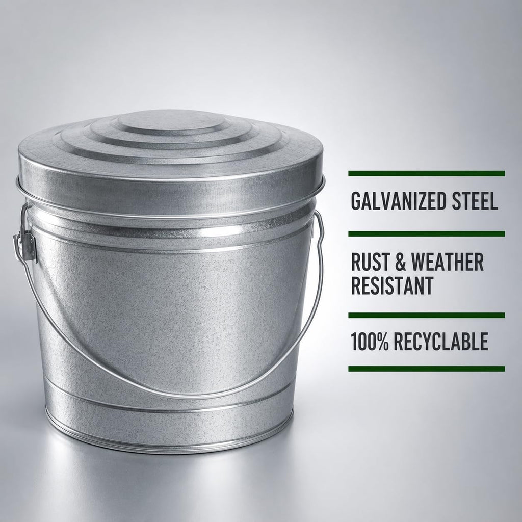 6 Gallon Galvanized Storage Can with Locking Lid I664719