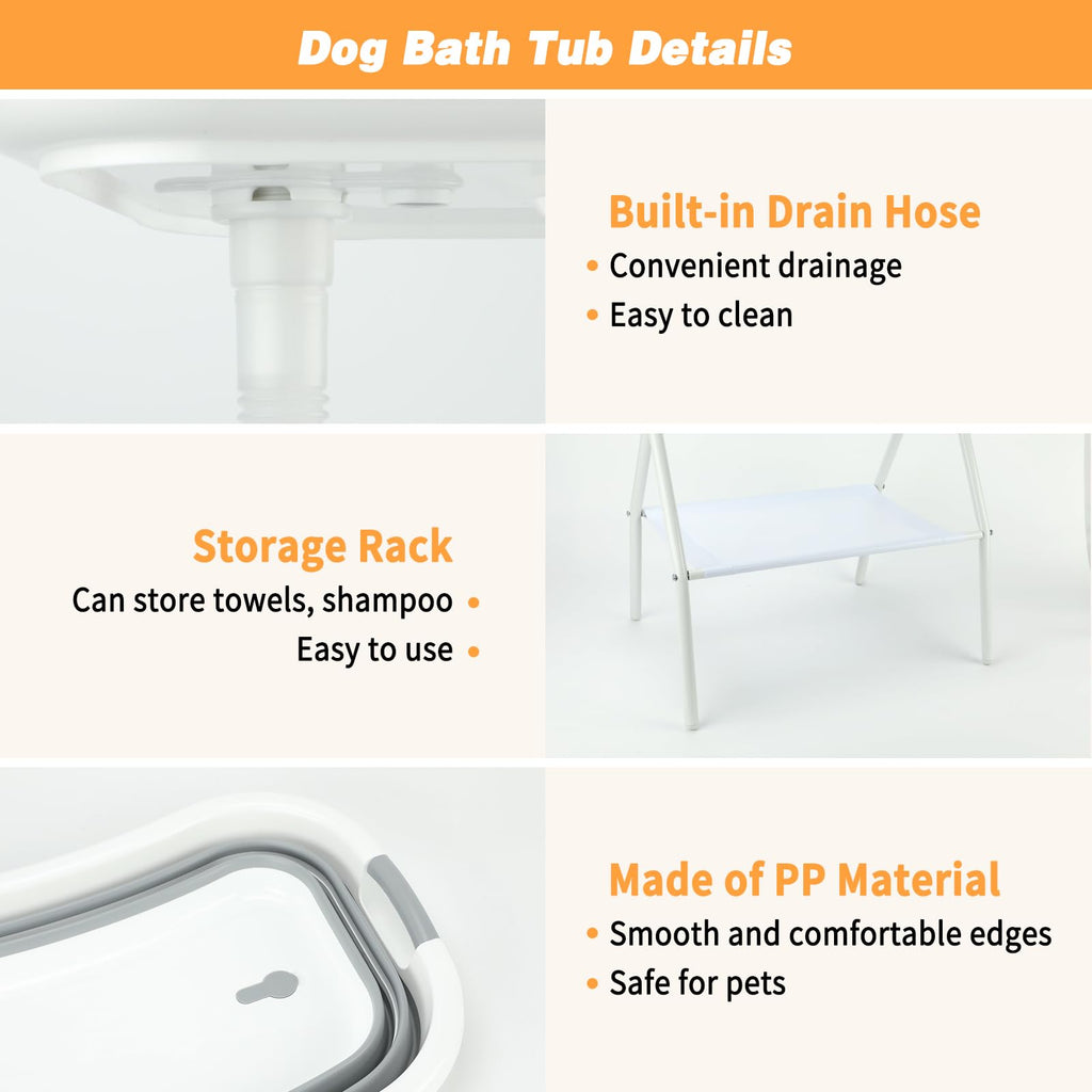 Portable Collapsible Dog Bathtub H4817