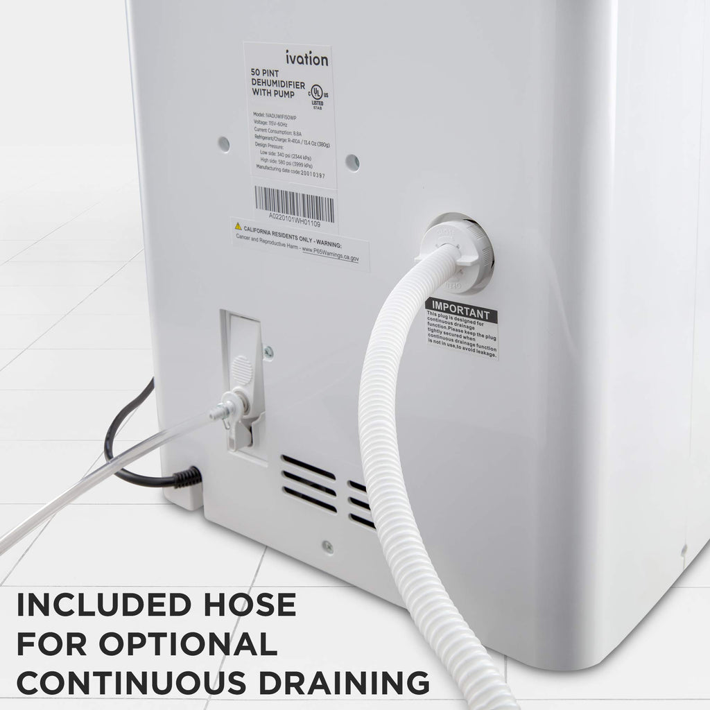50 Pint Dehumidifier with Pump & Drain Hose Z3400