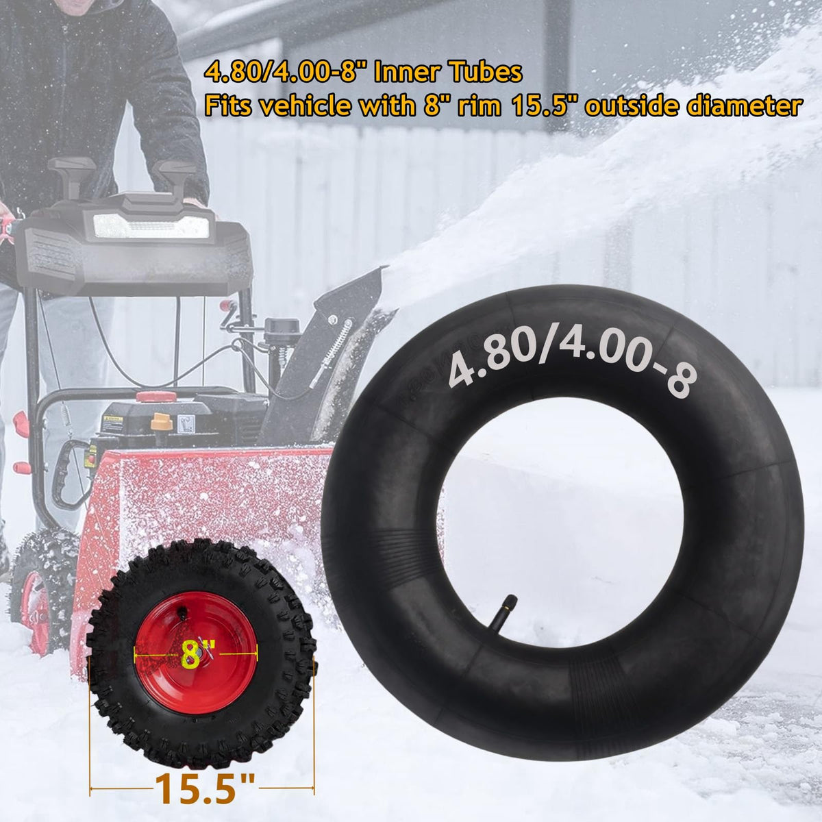 4.80/4.00-8 Heavy Duty Tire Inner Tubes S3865