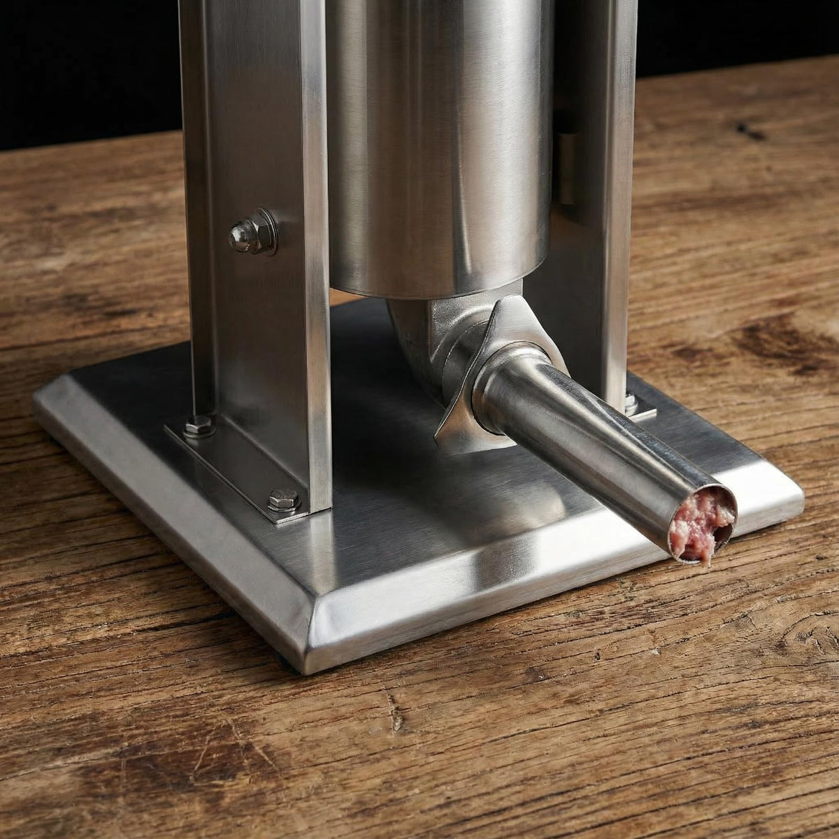 7 L Vertical Stainless Steel Sausage Stuffer with 4 Stuffing Tubes H910720