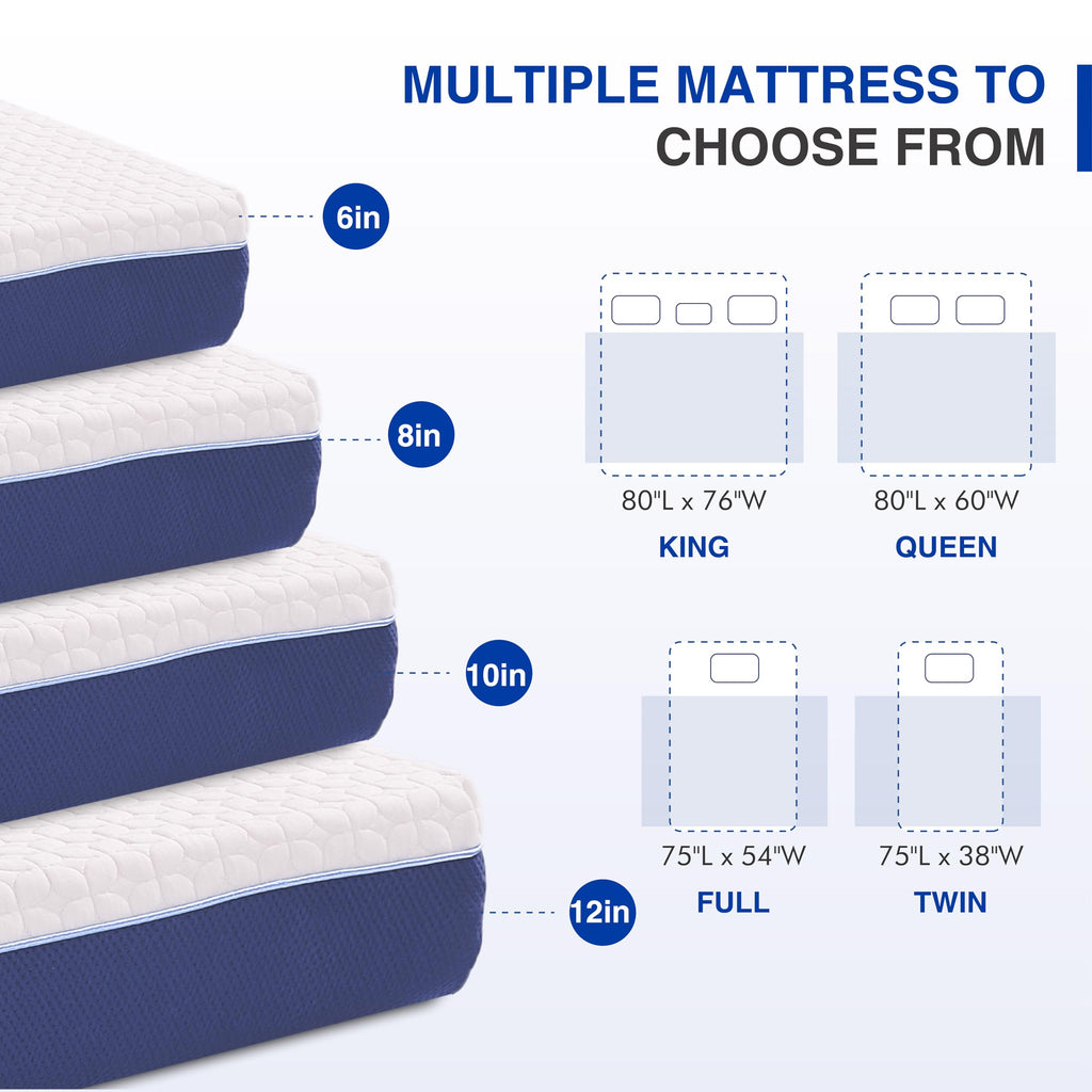 6 Inch Twin Size Gel Memory Foam Mattress Q8597
