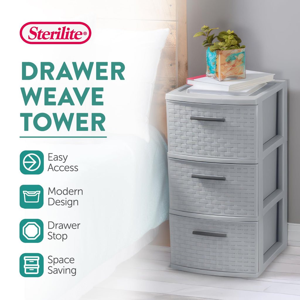 3-Drawer Storage Tower Unit 4-Pack K276