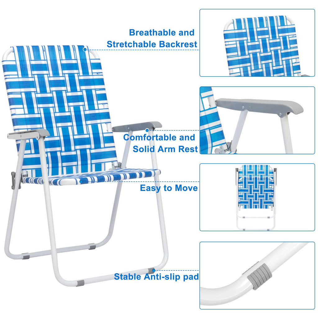 Webbed Folding Chairs Set of 2 S499522