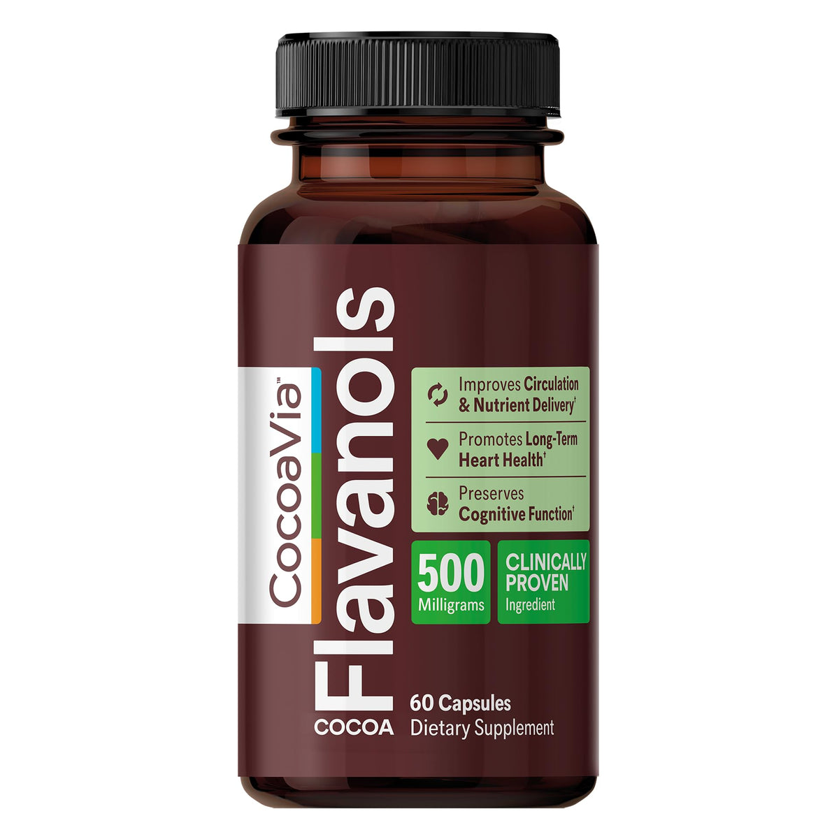 500mg High Flavanol Cocoa Supplement 60 Capsules D57455