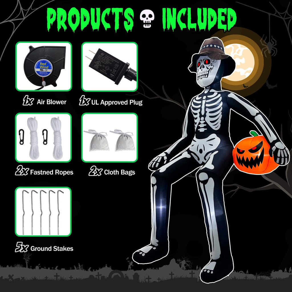 Giant Sitting Skeleton Inflatable T819935