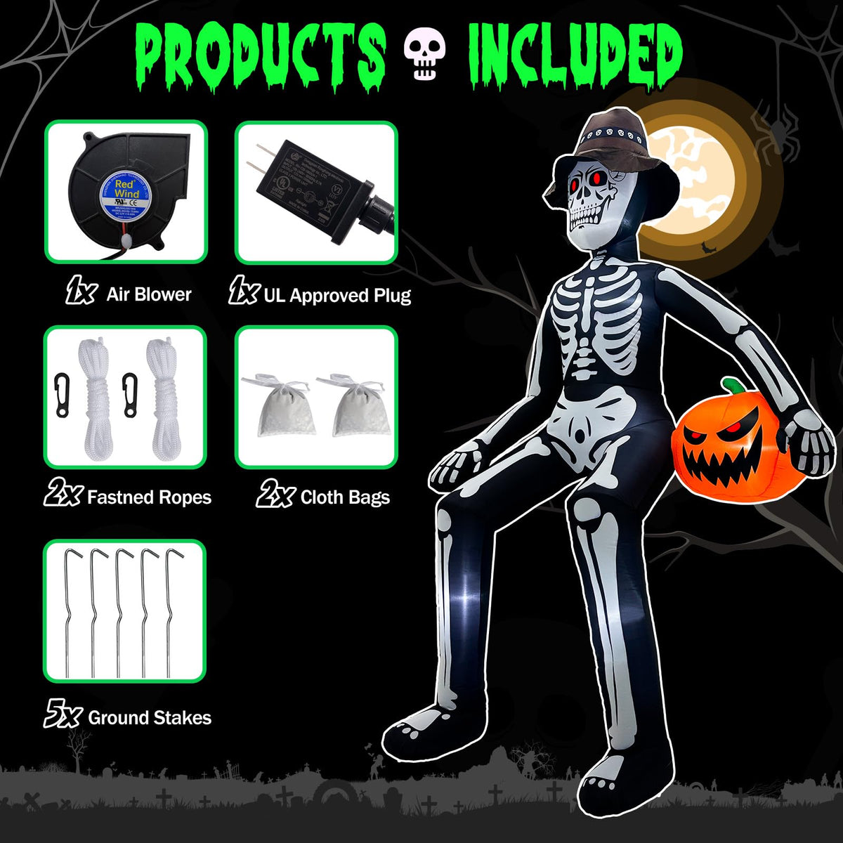 Giant Sitting Skeleton Inflatable T819935