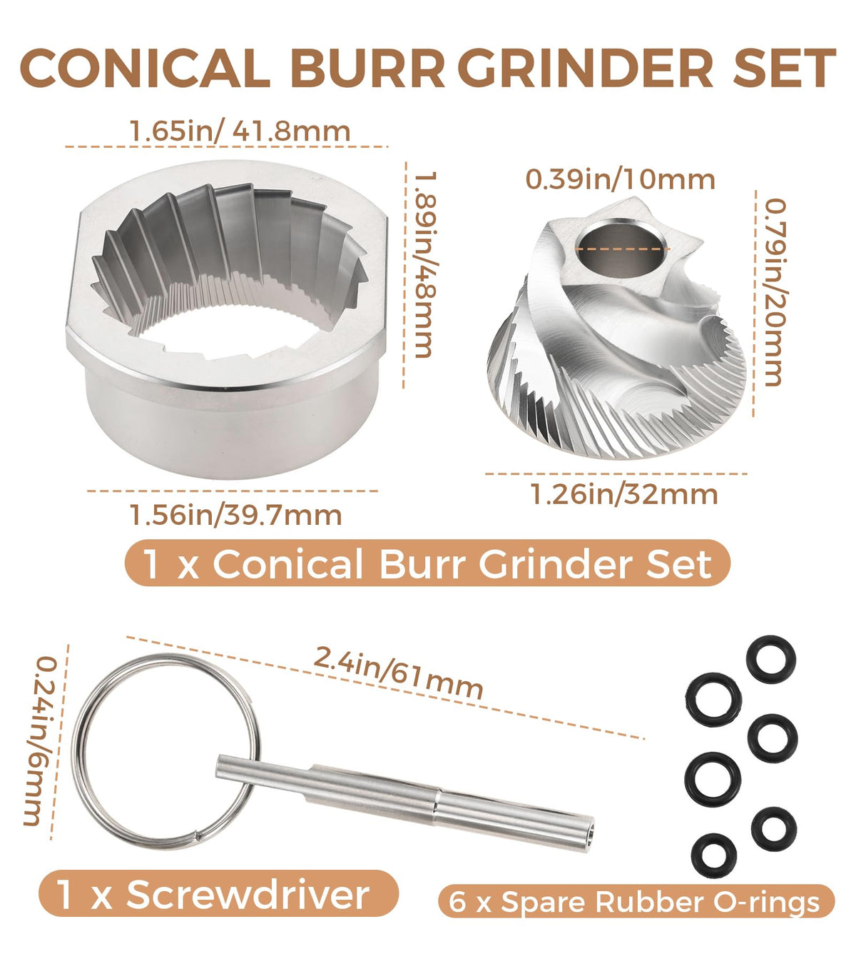 Conical Burr Grinder Set I3842