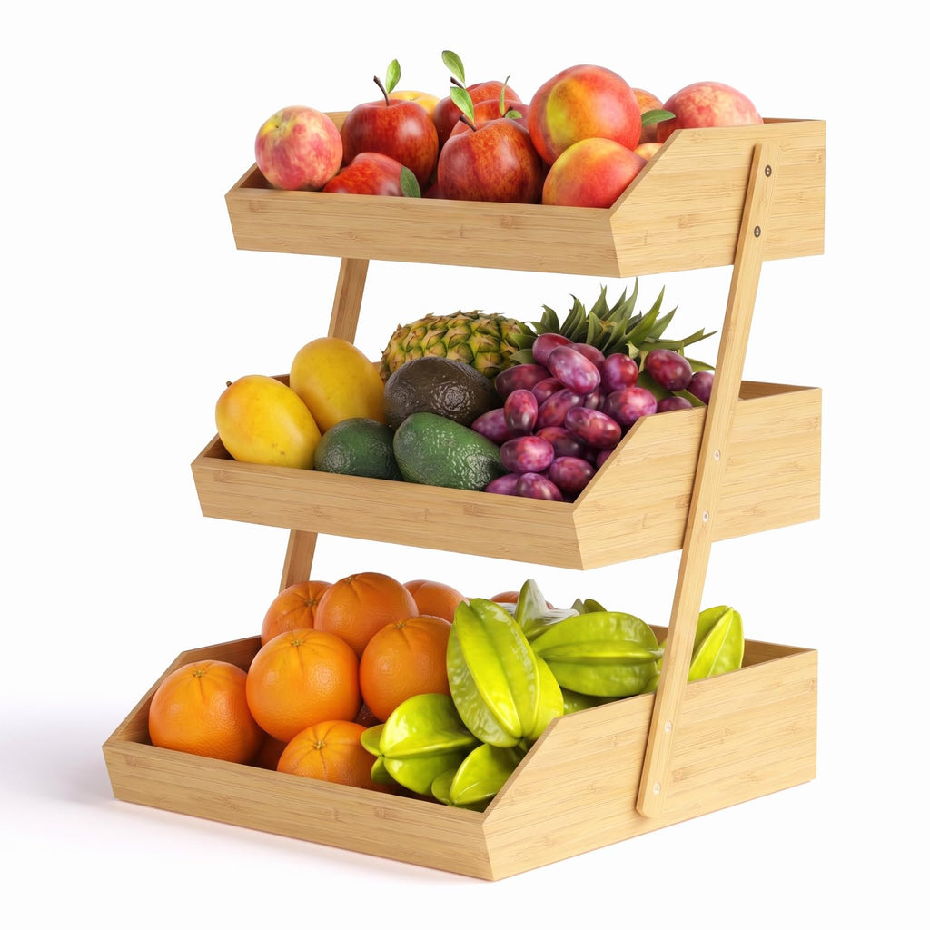 3 Tier Bamboo Fruit Basket S184956