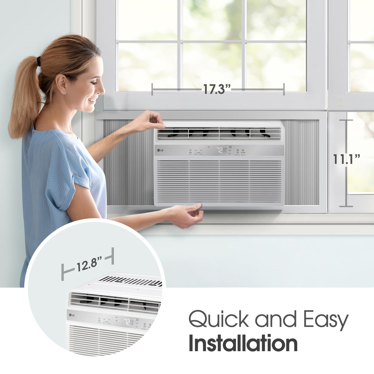 5000 BTU White Window Air Conditioner with Remote J669