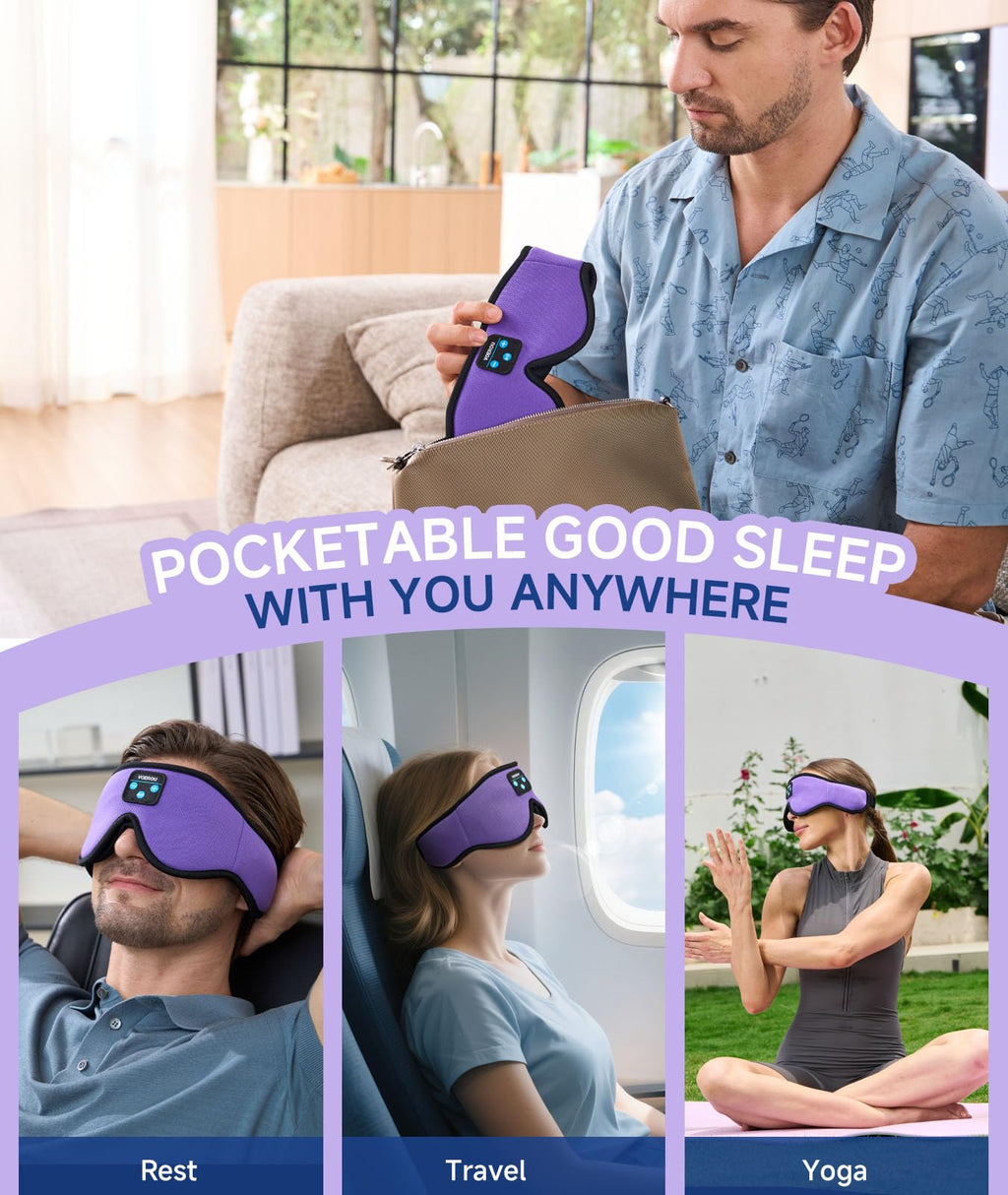 Bluetooth 3D Sleep Mask with Headphones U900