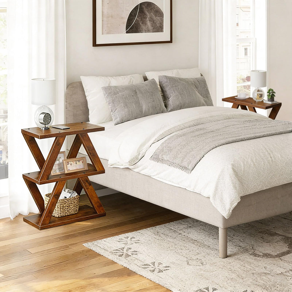 3 Tier Side Table with Storage Shelves C700