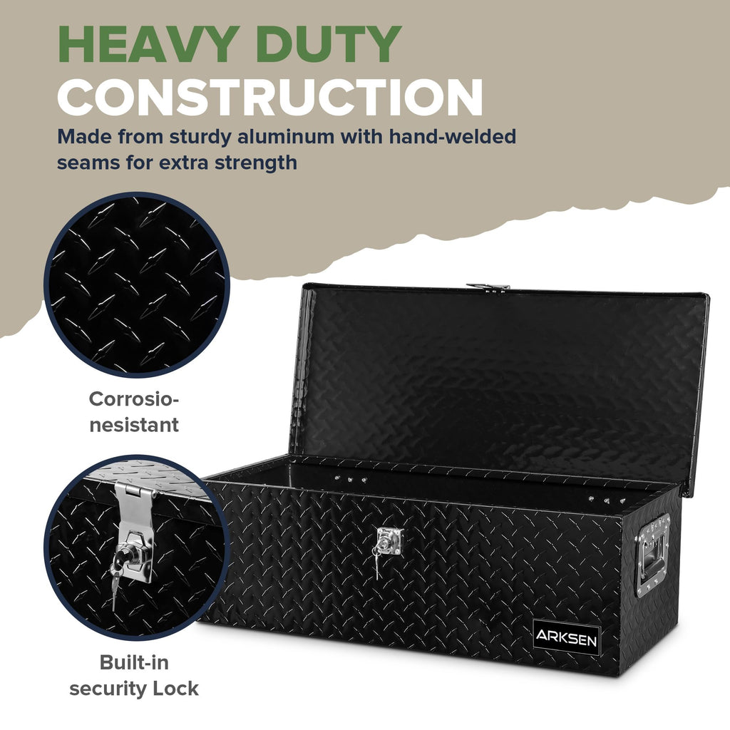 30" x 13" x 10" Black Truck Bed Tool Box T4987