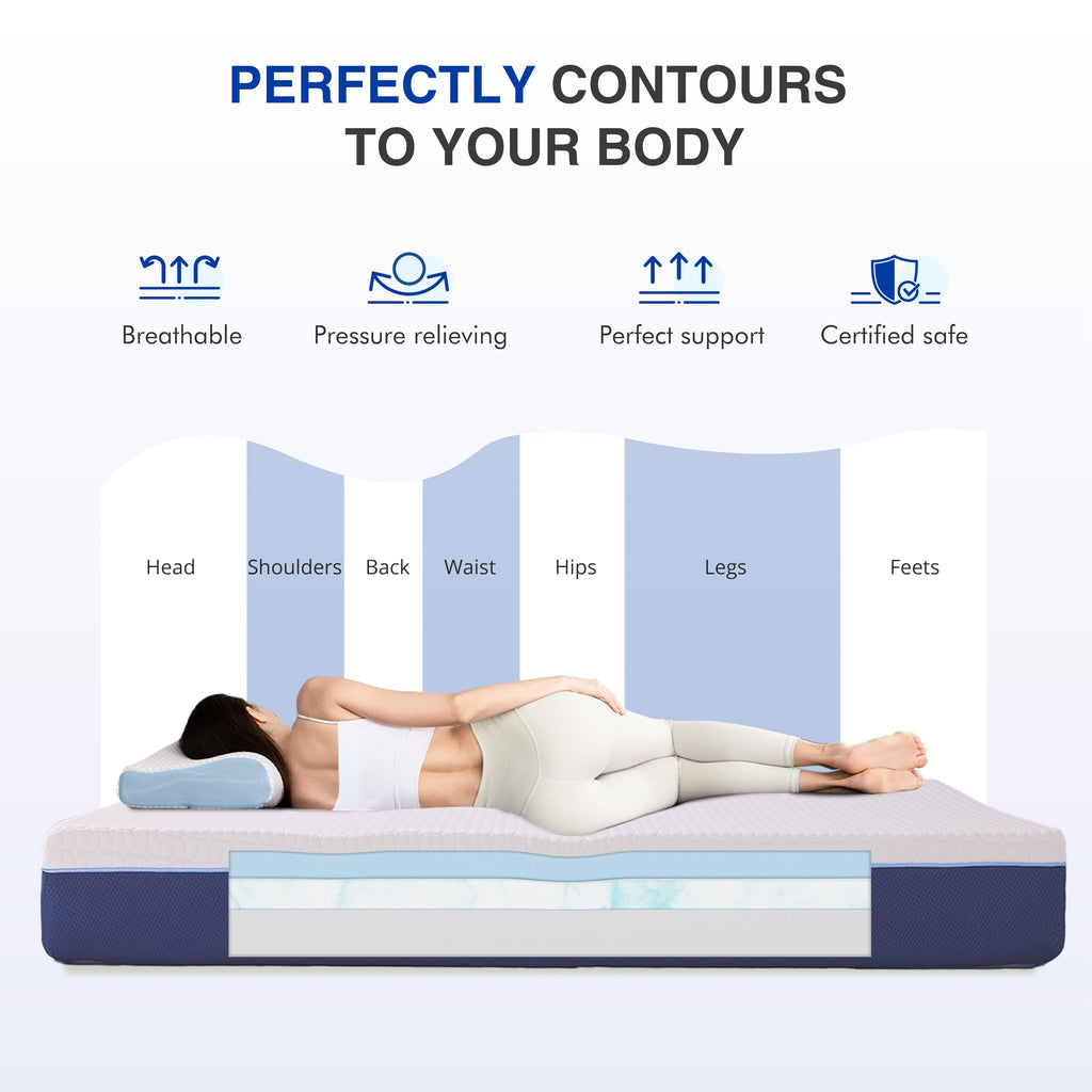 6 Inch Twin Size Gel Memory Foam Mattress Q8597