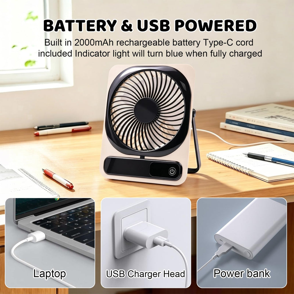 Portable Battery Operated USB Rechargeable Mini Personal Fan X443732
