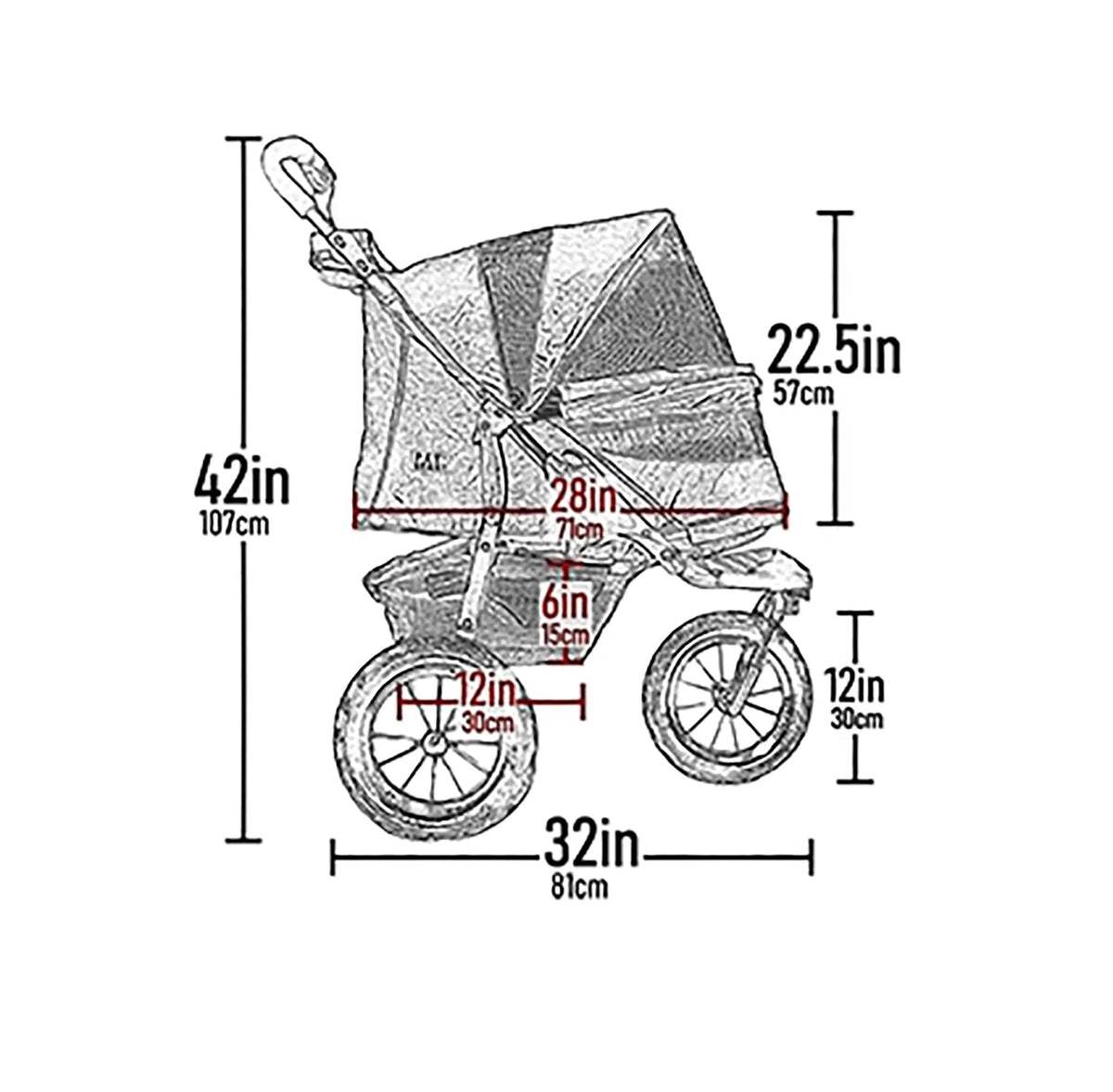 Spotted Pet Stroller F1653