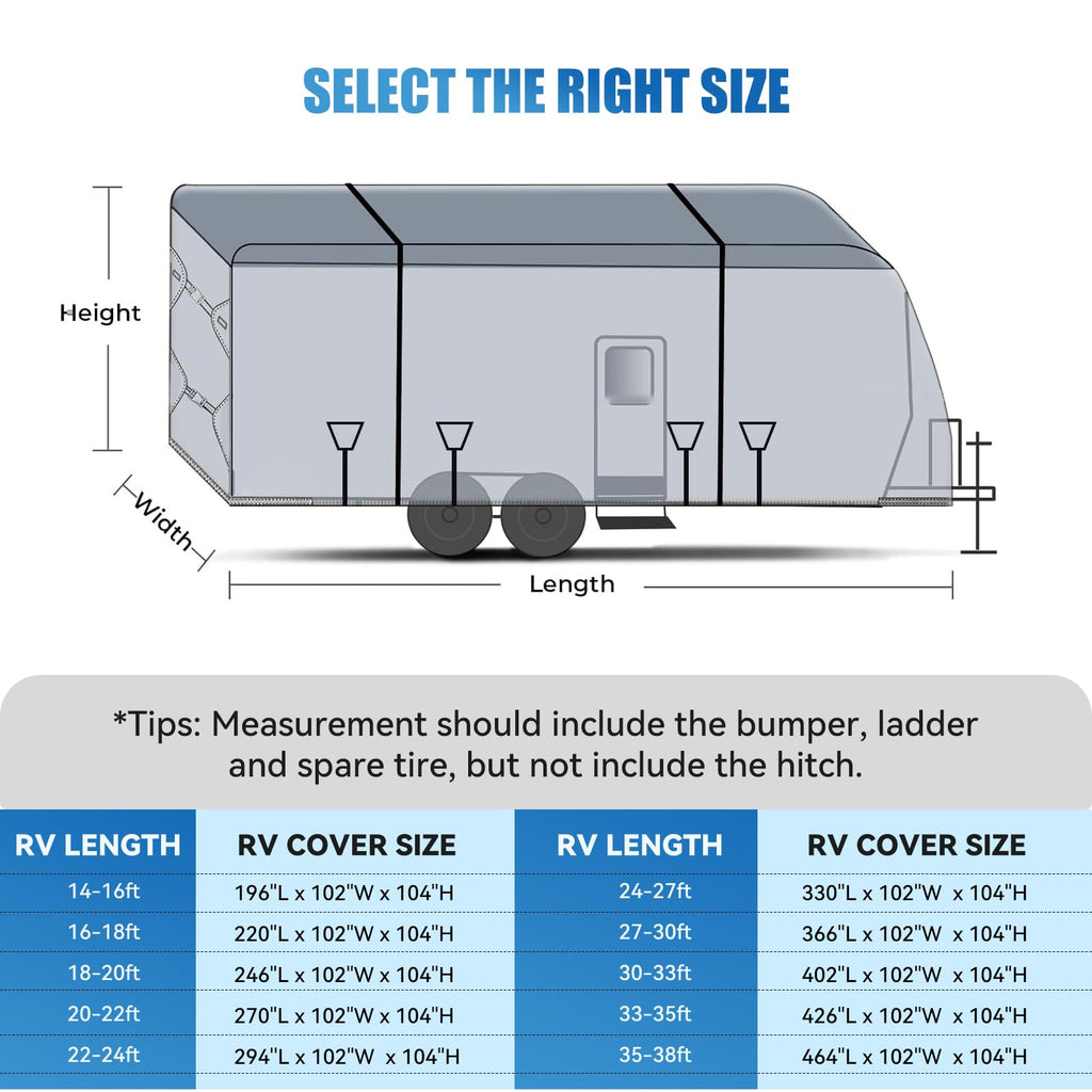 14-16 ft 8 Layers Heavy Duty RV Cover U89120