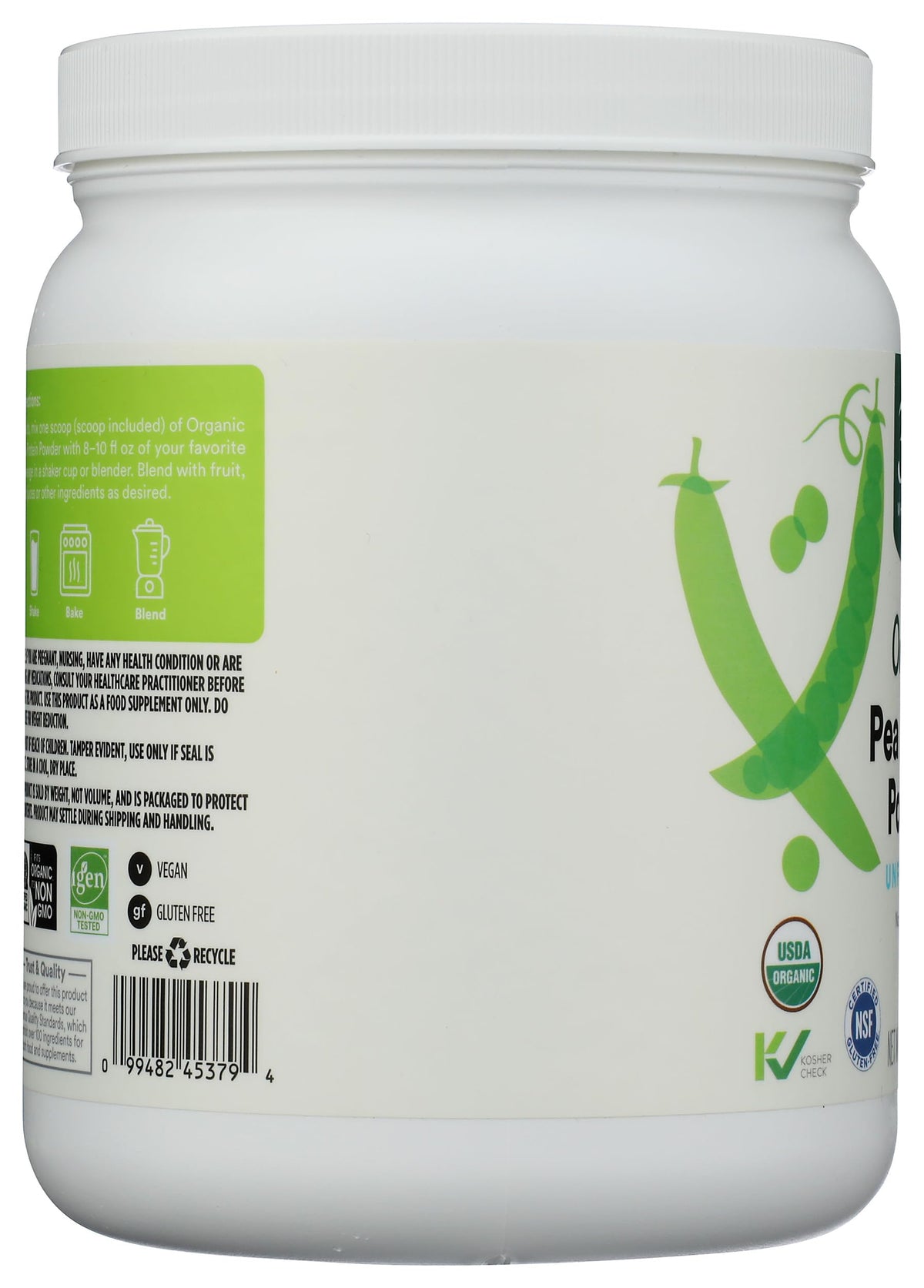 Organic Pea Protein, 16 Ounce U597278