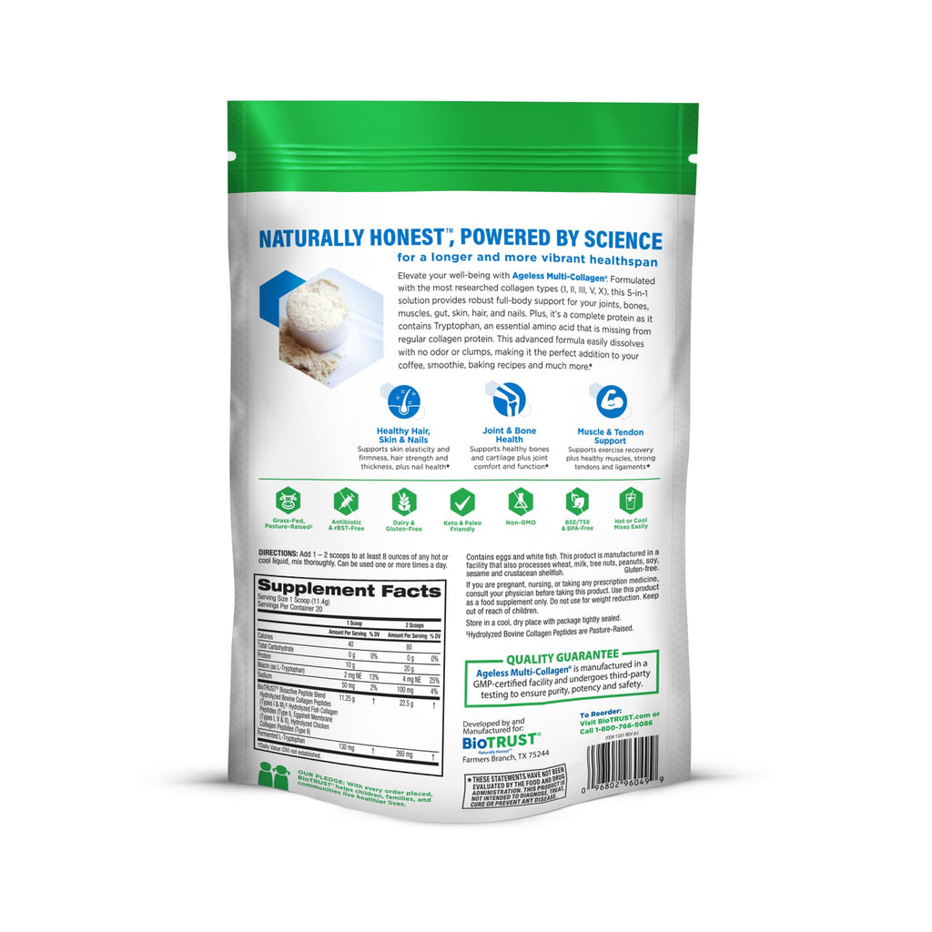 Unflavored Hydrolyzed Collagen Peptides Powder 3 Pack U738726